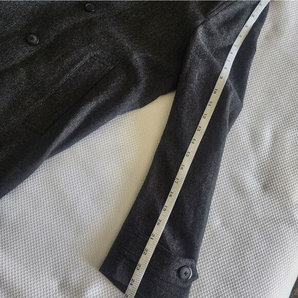 Jos. A. Bank Gray Double-Breasted Peacoat New With Tags Wool Blend - Picture 5 of 11